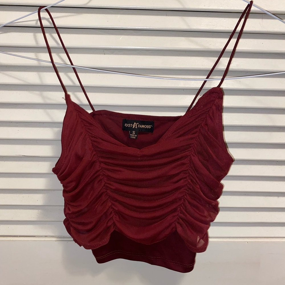 Mesh Lined Crop Top